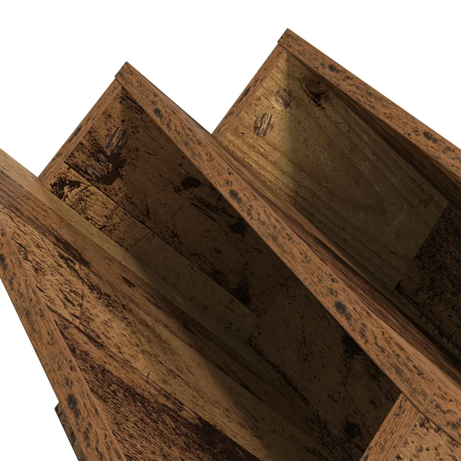 Étagère à magazines avec étagère Bois ancien 65 x 53 x 28,5 cm - 9