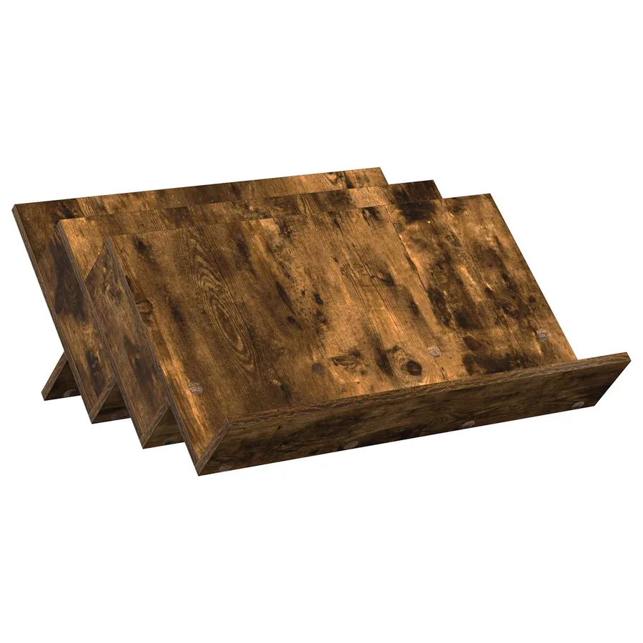 Étagère à magazines avec étagère Chêne fumé 65 x 53 x 28,5 cm - 2