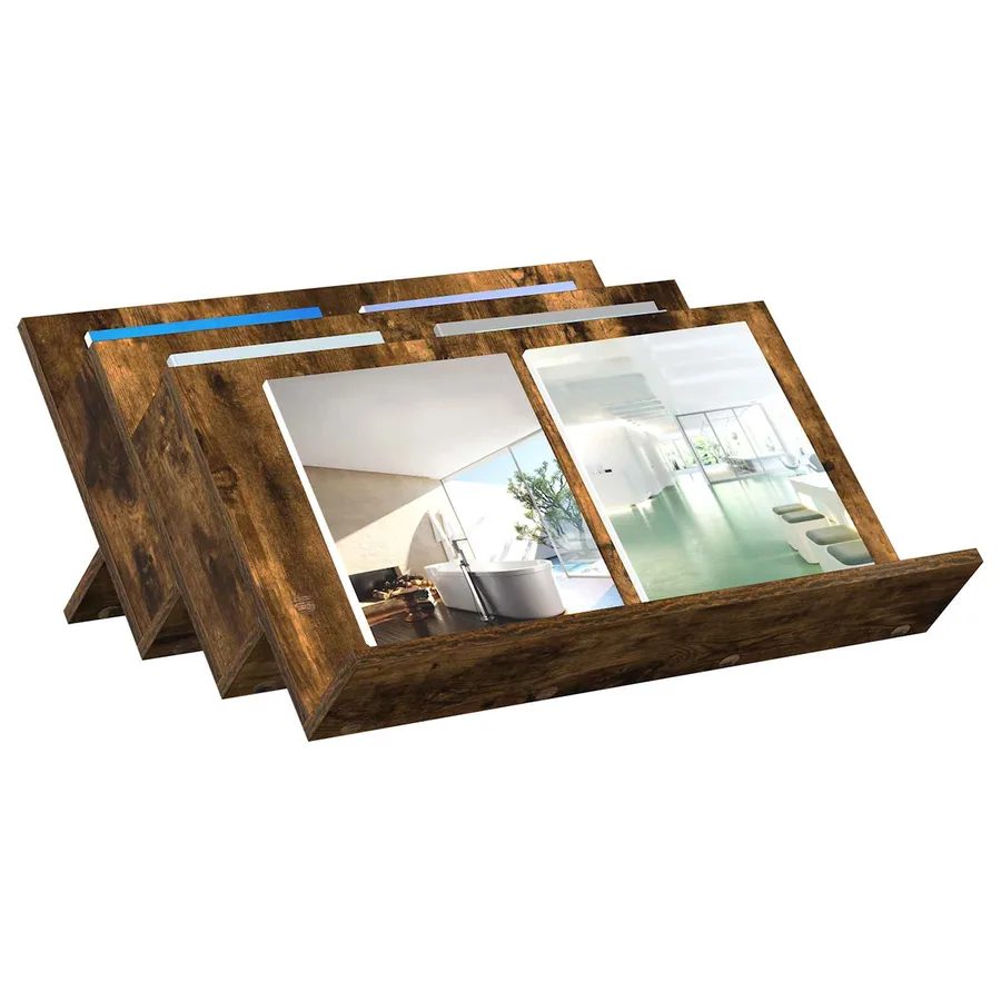 Étagère à magazines avec étagère Chêne fumé 65 x 53 x 28,5 cm - 3