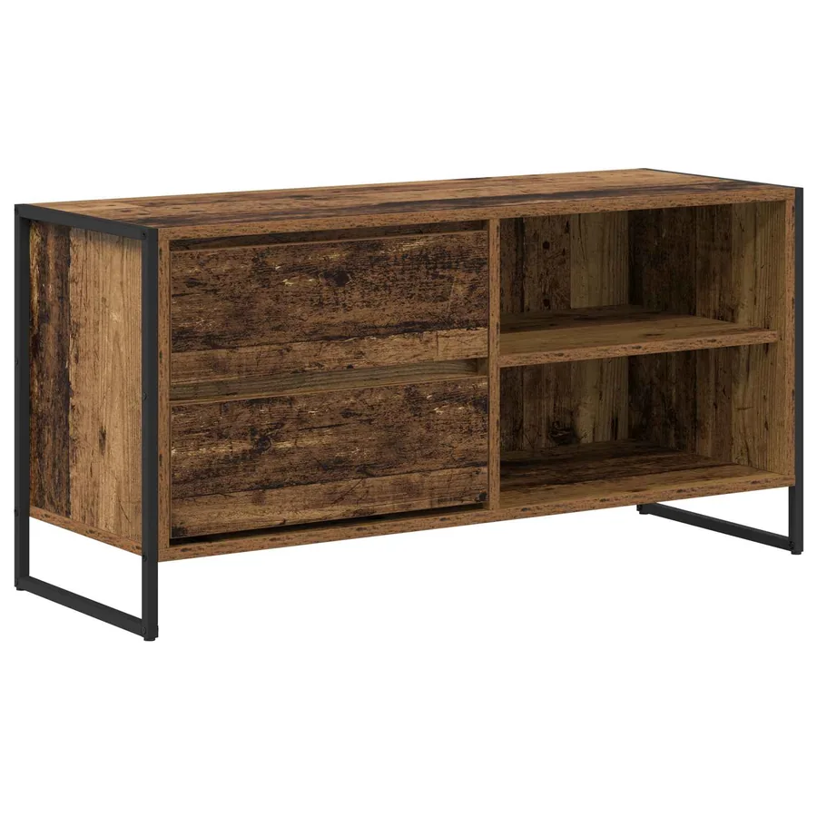 Meuble TV Bois Ancien 100 x 36 x 49,5 cm Bois d'ingénierie - 2