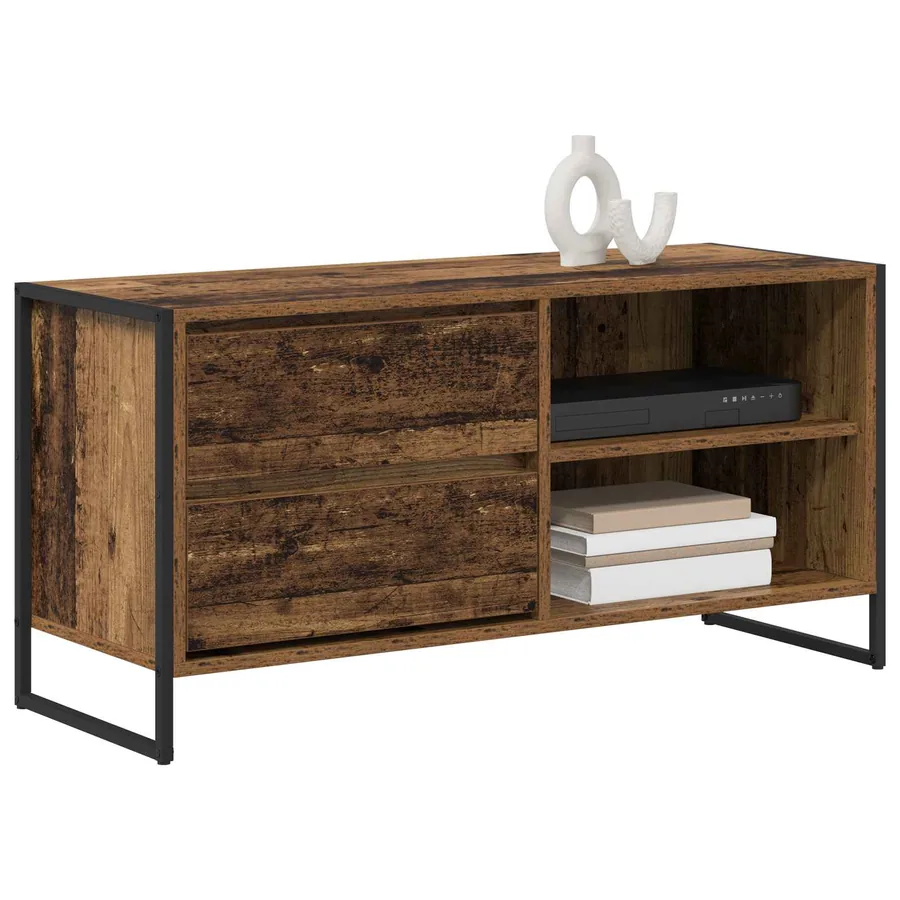 Meuble TV Bois Ancien 100 x 36 x 49,5 cm Bois d'ingénierie - 3