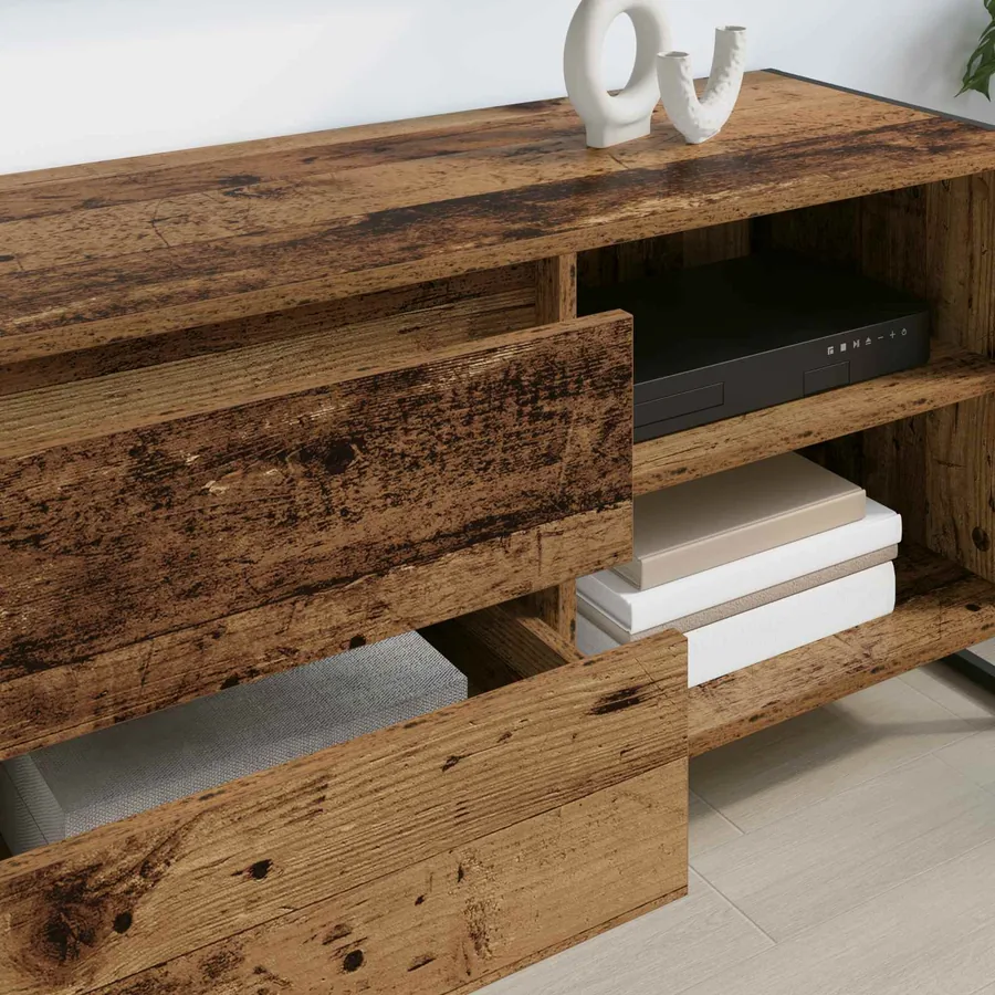 Meuble TV Bois Ancien 100 x 36 x 49,5 cm Bois d'ingénierie - 4