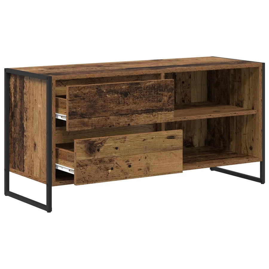 Meuble TV Bois Ancien 100 x 36 x 49,5 cm Bois d'ingénierie - 5