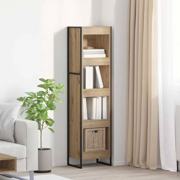 Bibliothèque 40 x 30 x 155 cm Bois d'ingénierie Chêne artisan