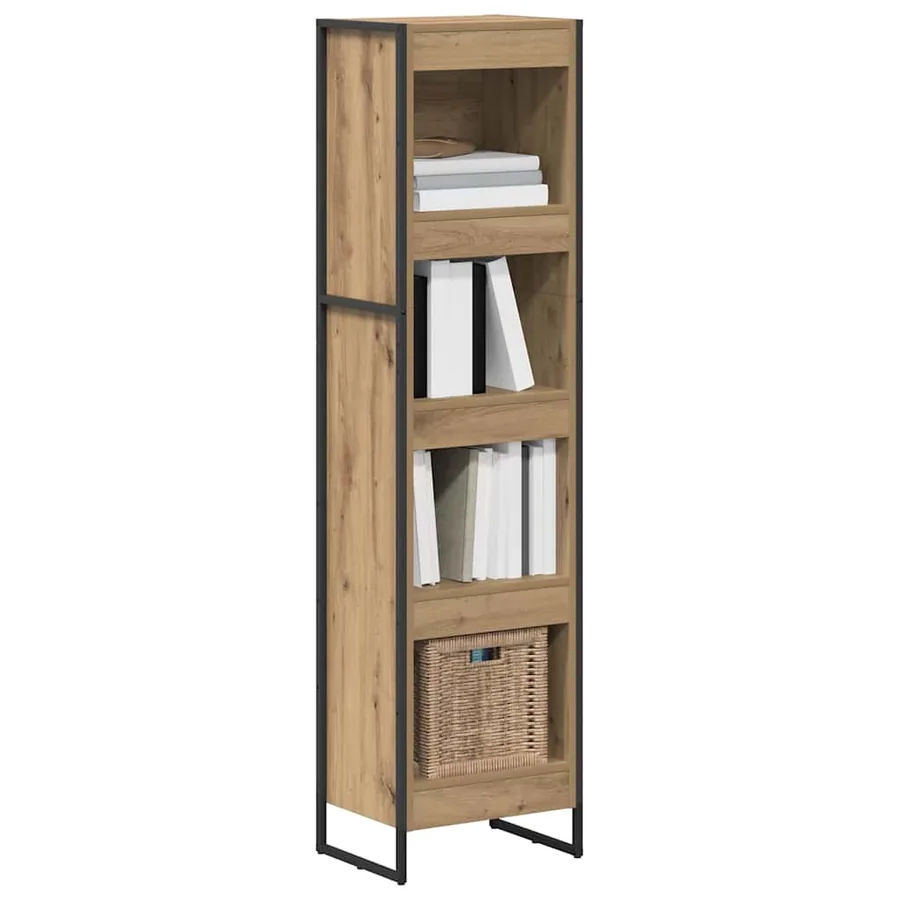 Bibliothèque 40 x 30 x 155 cm Bois d'ingénierie Chêne artisan - 3