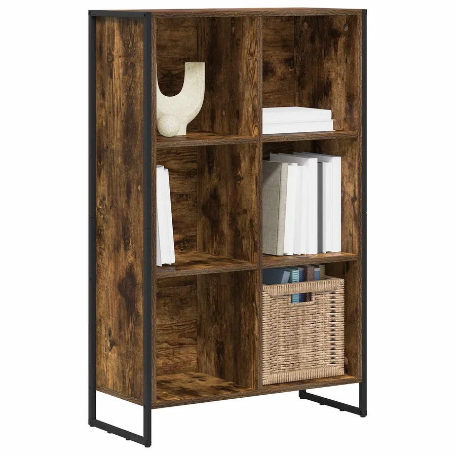 Bibliothèque Chêne Fumé 99,5 x 30 x 108,5 cm Bois d'ingénierie - 3