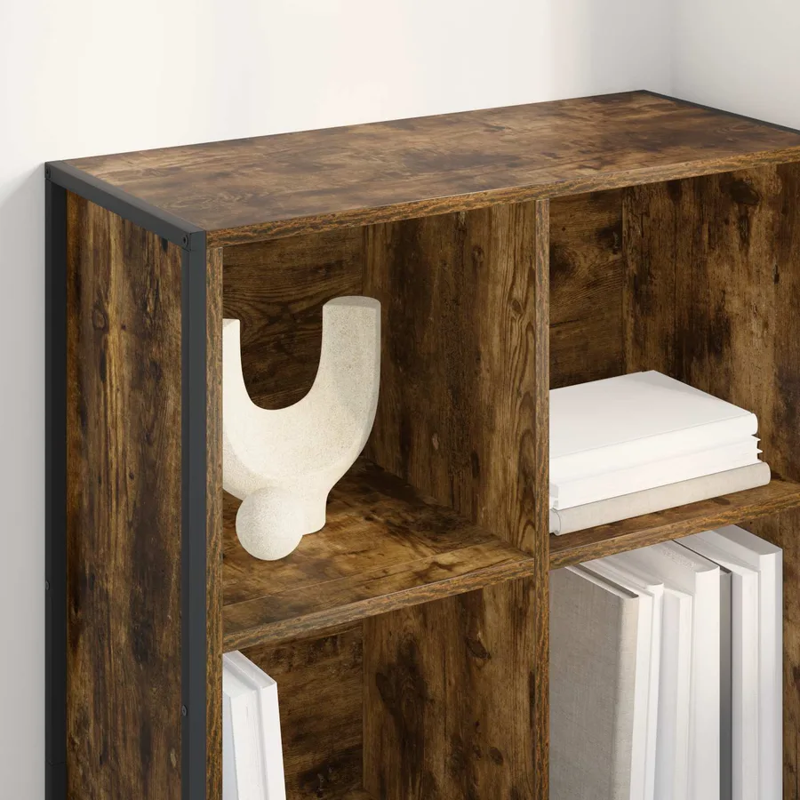Bibliothèque Chêne Fumé 99,5 x 30 x 108,5 cm Bois d'ingénierie - 4