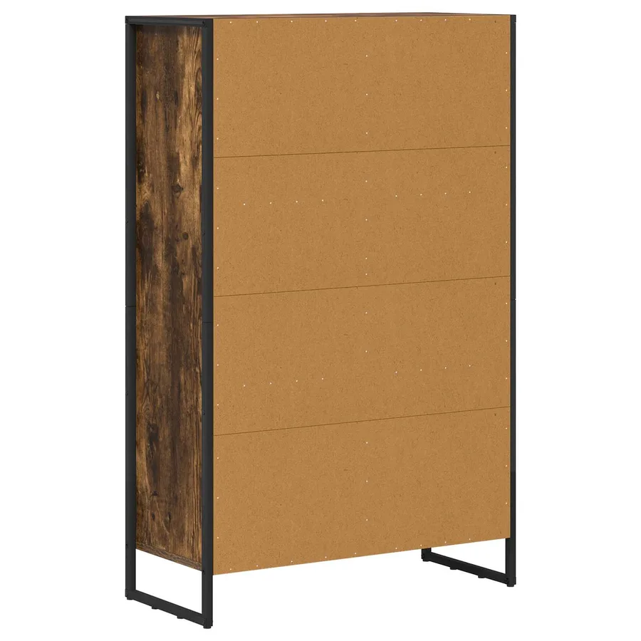 Bibliothèque Chêne Fumé 99,5 x 30 x 108,5 cm Bois d'ingénierie - 7