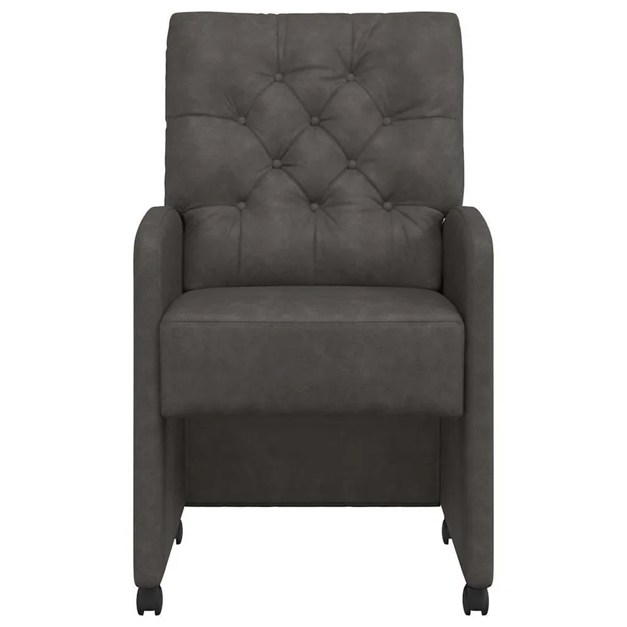 Chaises de Salle à Manger avec Roues 2 pcs Noir 58 x 67 x 97 cm - 4