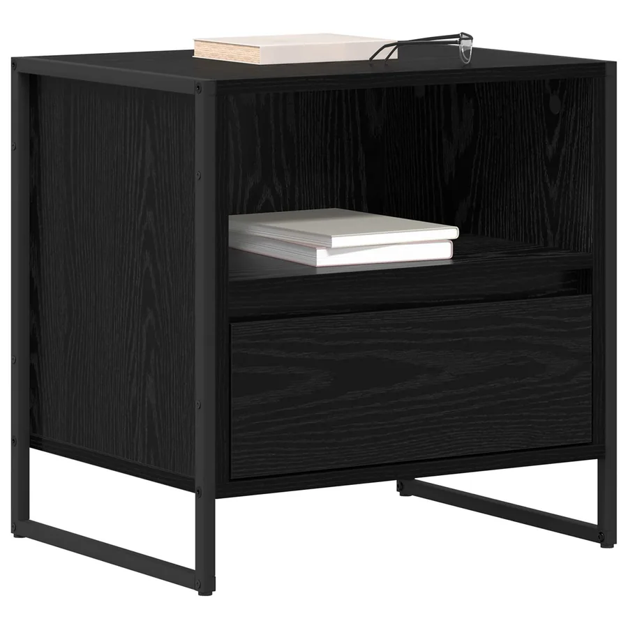 Table de chevet Chêne noir 50 x 39,5 x 50 cm Bois d'ingénierie - 3