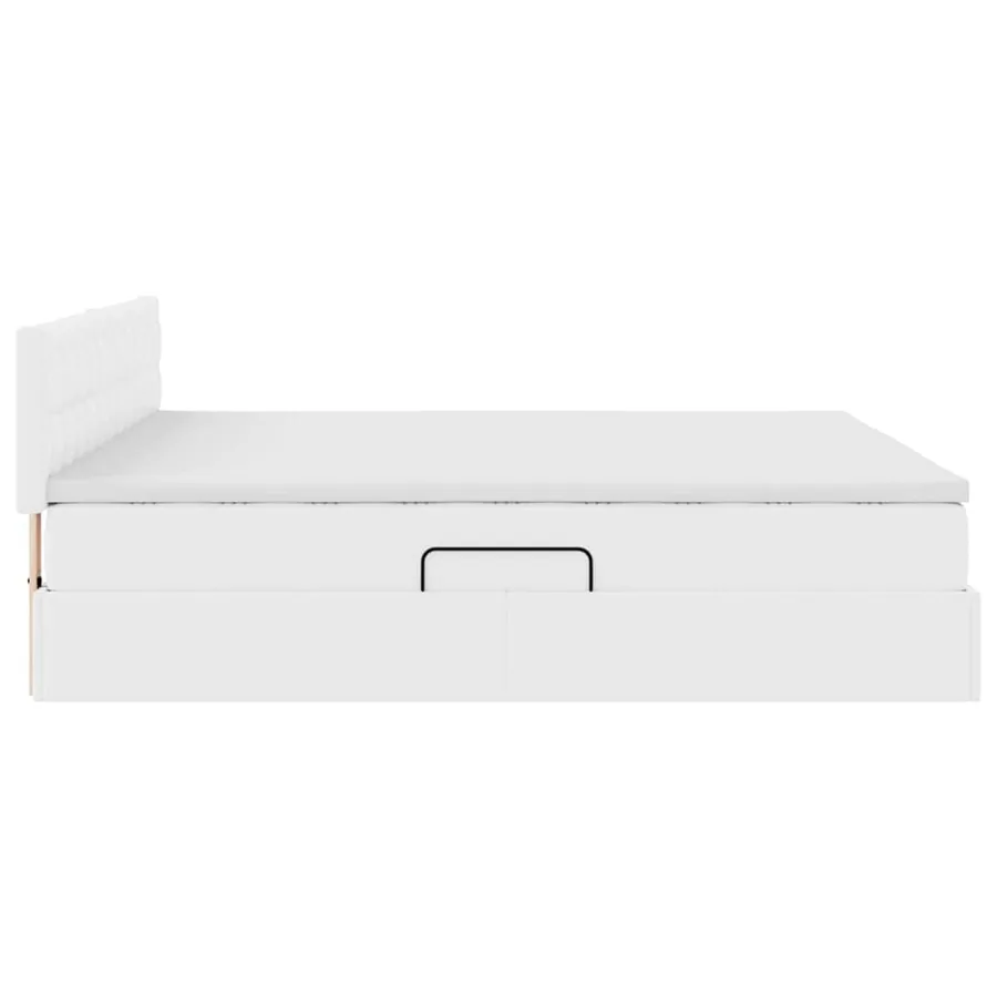 Lit avec rangement et matelas Blanc pur 180 x 200 cm - 10
