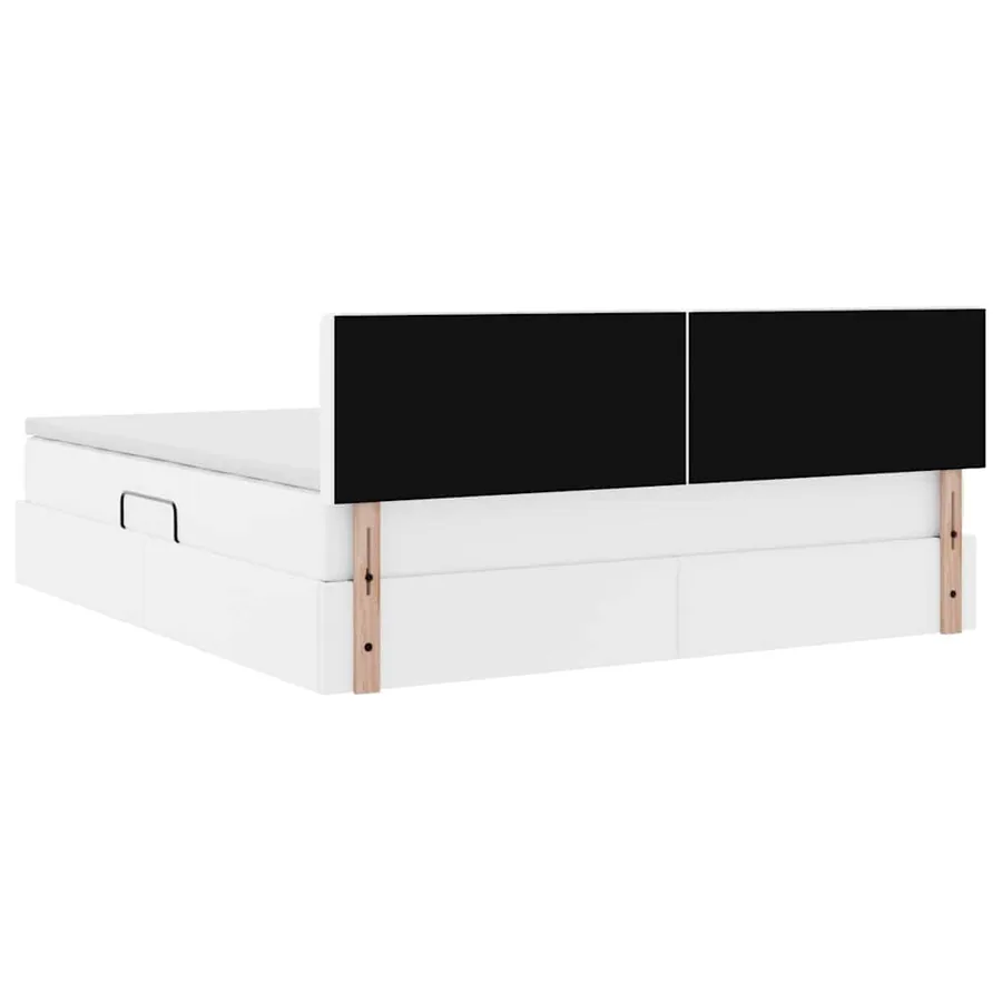 Lit avec rangement et matelas Blanc pur 180 x 200 cm - 11
