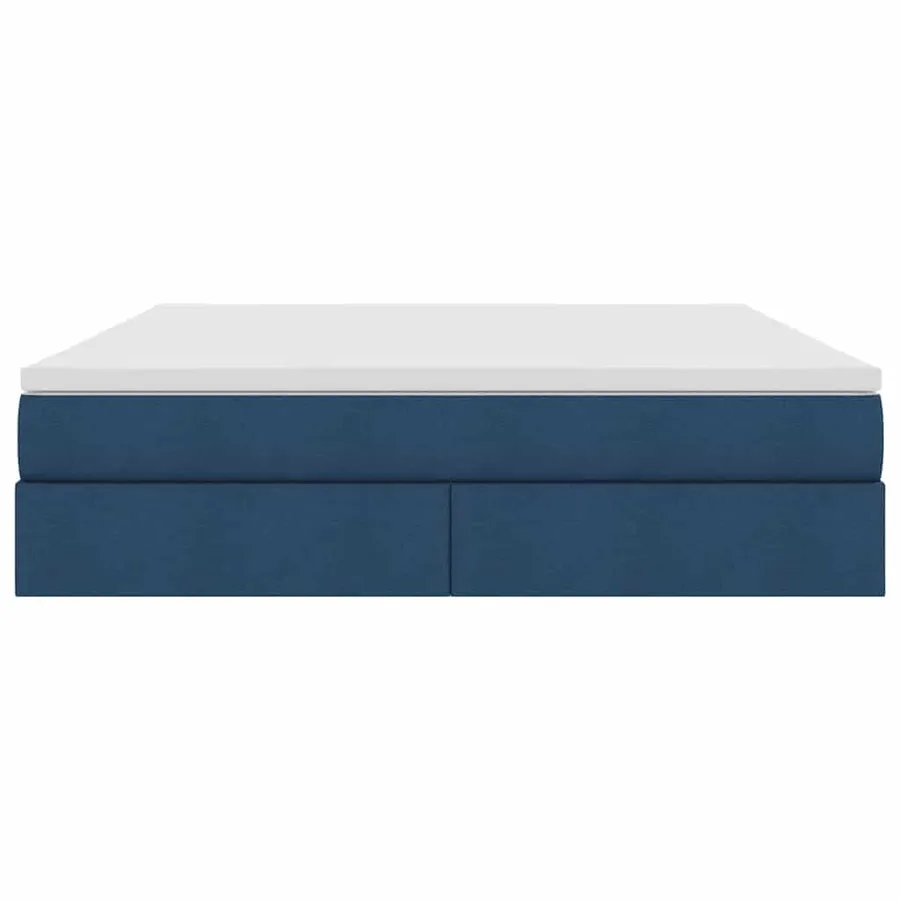 Lit avec rangement et matelas Bleu 180 x 200 cm Polyester - 7