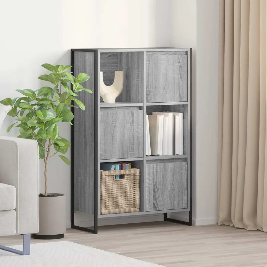 Bibliothèque Gris Sonoma 68 x 30 x 108.5 cm Bois d'ingénierie