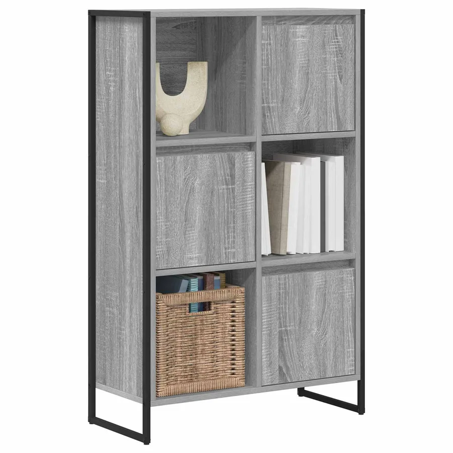Bibliothèque Gris Sonoma 68 x 30 x 108.5 cm Bois d'ingénierie - 3