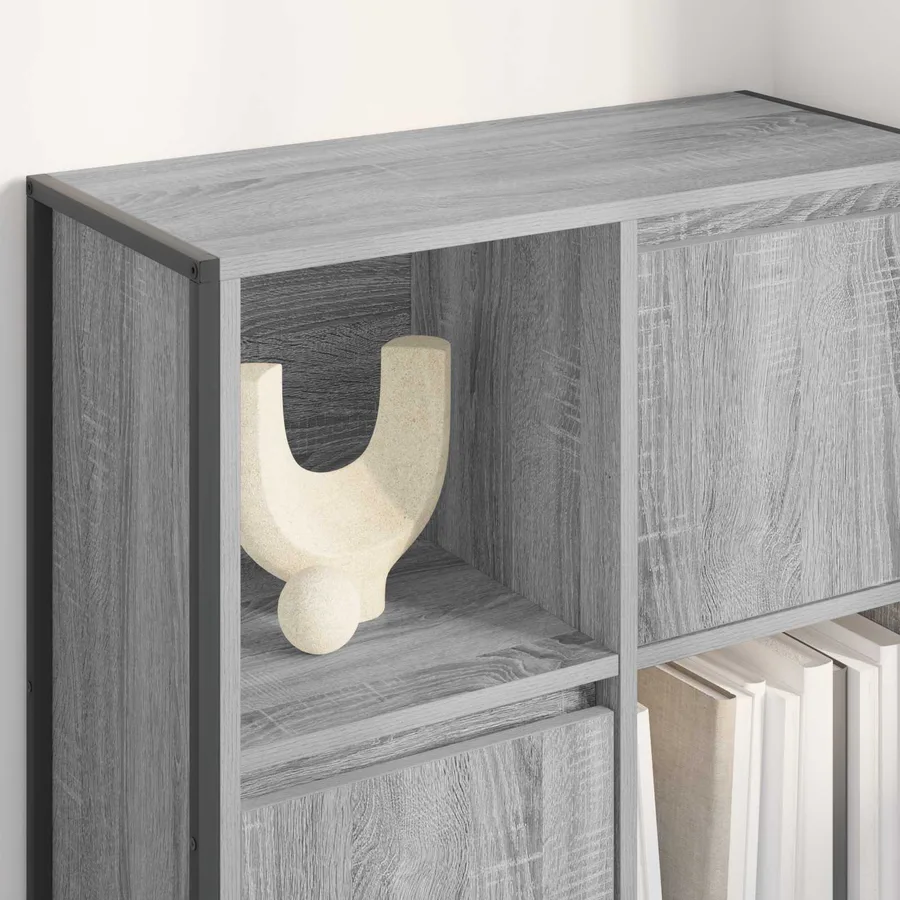 Bibliothèque Gris Sonoma 68 x 30 x 108.5 cm Bois d'ingénierie - 4
