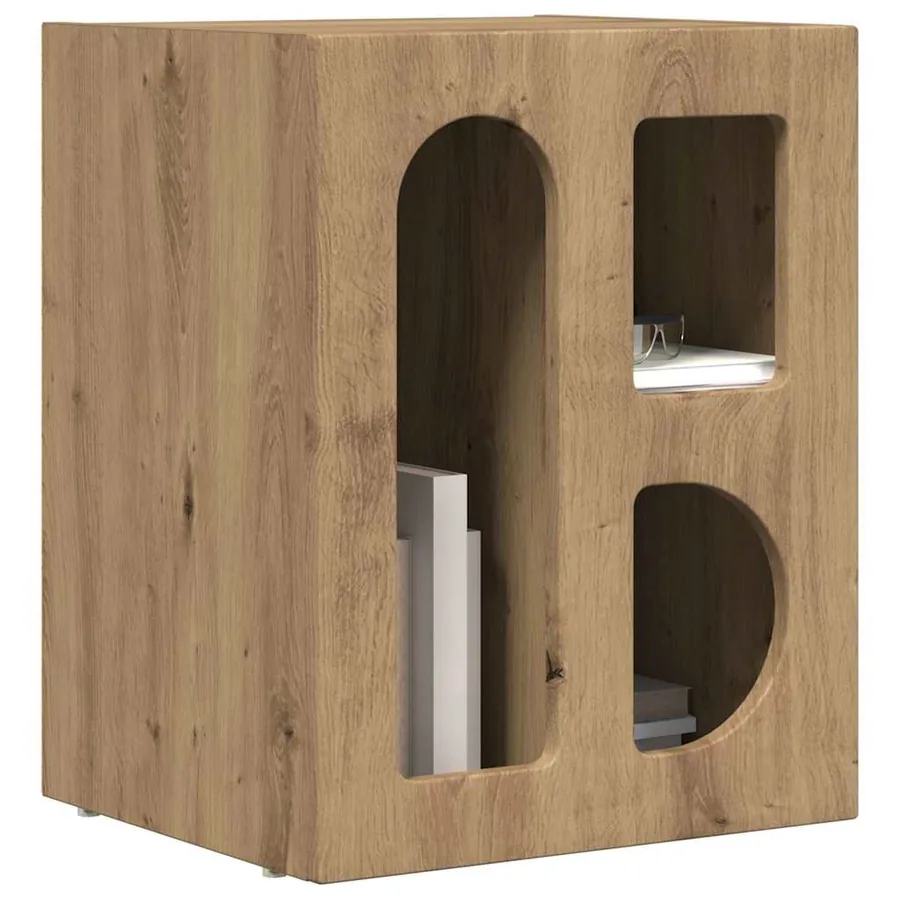 Table de chevet ELST Chêne artisanal 40 x 35 x 50 cm - 3