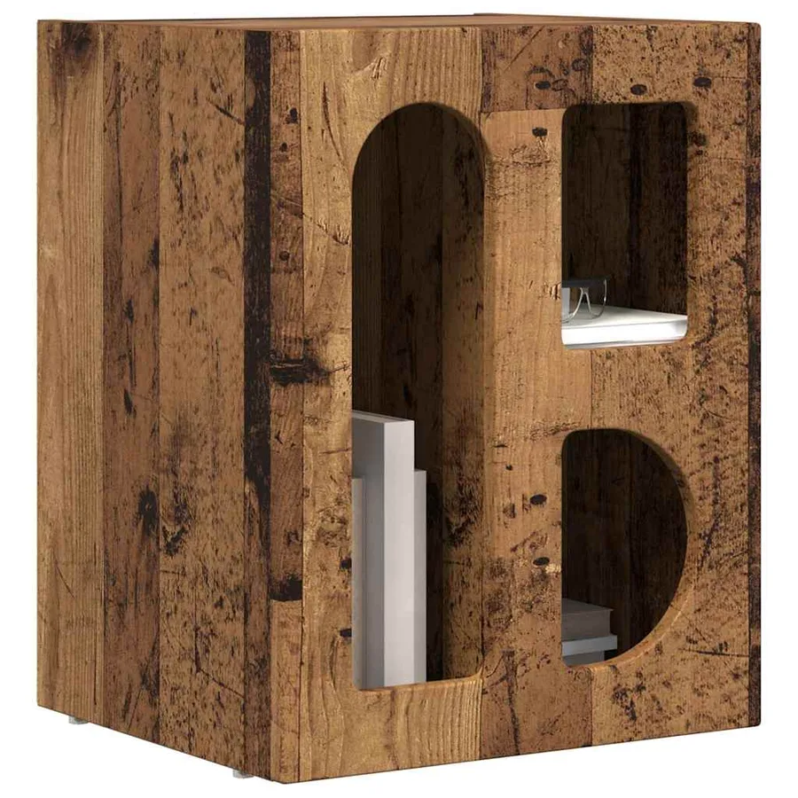 Table de chevet ELST Bois ancien 40 x 35 x 50 cm - 3