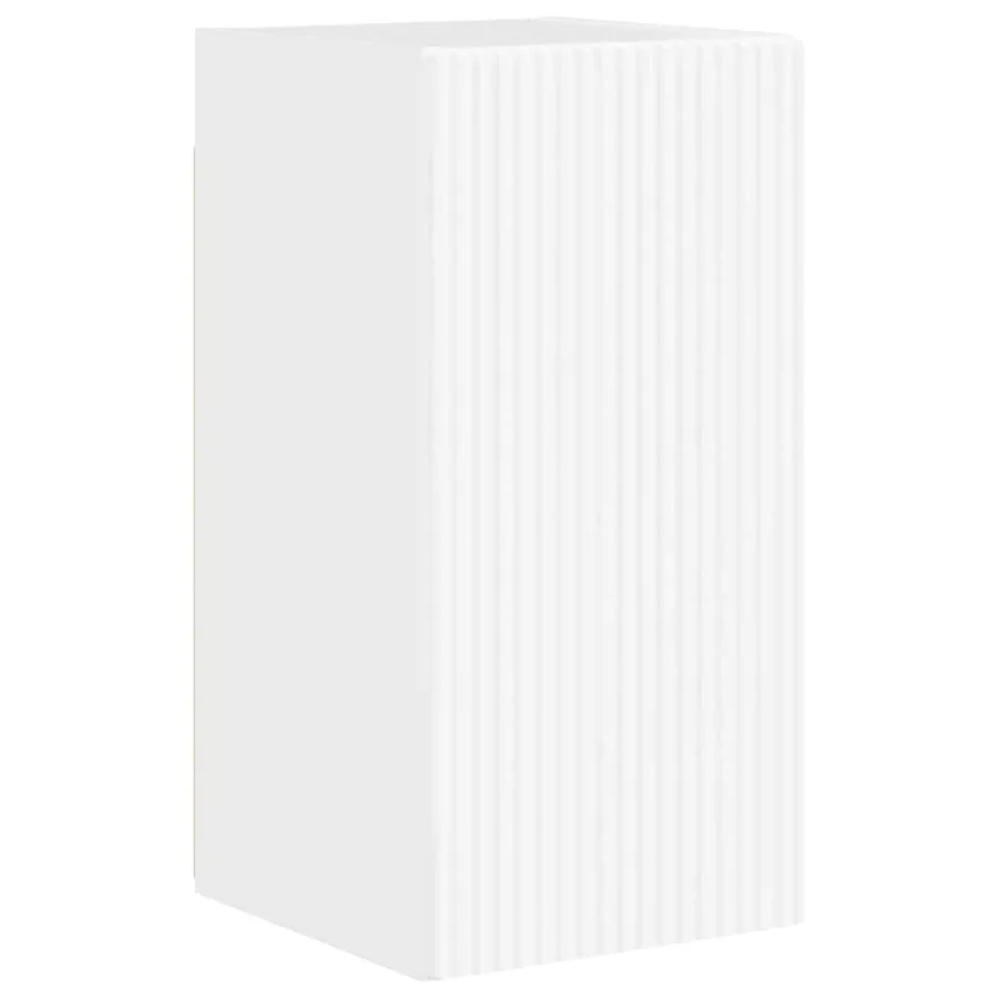 Meuble TV mural Montage mural Blanc Brillant 30 x 31 x 60 cm - 2