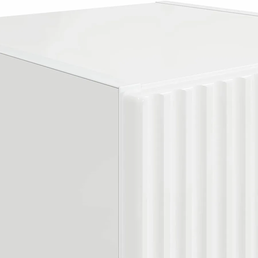 Meuble TV mural Montage mural Blanc Brillant 30 x 31 x 60 cm - 9