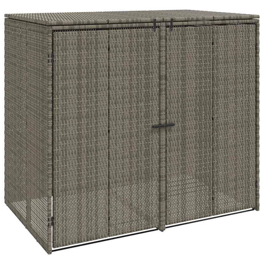 Boîte de poubelle 2 pcs Gris 130 x 80 x 115 cm Polyéthylène - 2