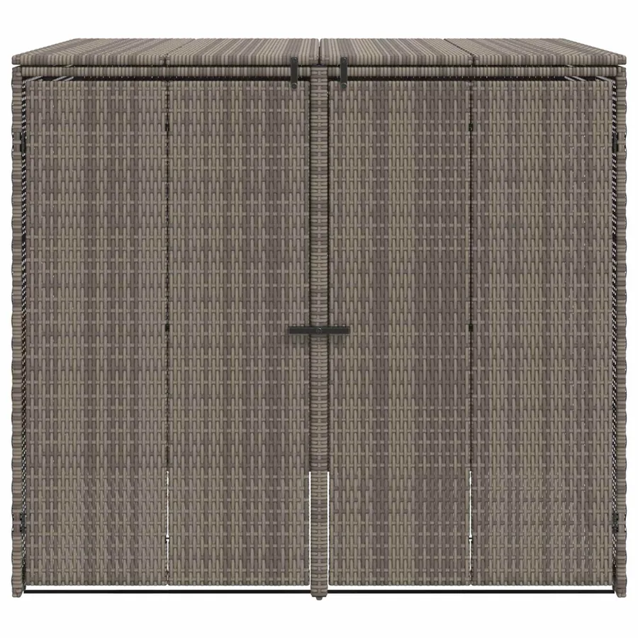 Boîte de poubelle 2 pcs Gris 130 x 80 x 115 cm Polyéthylène - 5