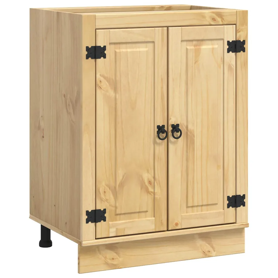 Armoire SKI Brun Miel 60 x 46 x 81,5 cm Pin massif - 2
