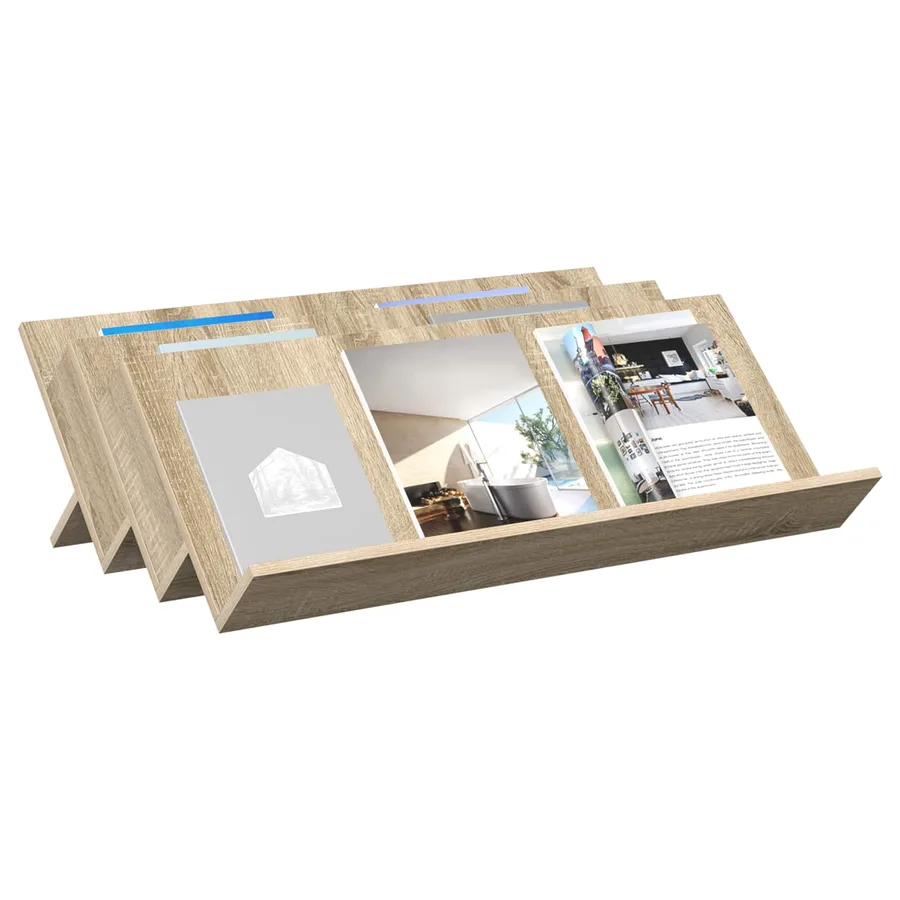 Étagère à magazines avec étagère Chêne Sonoma 90 x 53 x 28,5 cm - 3