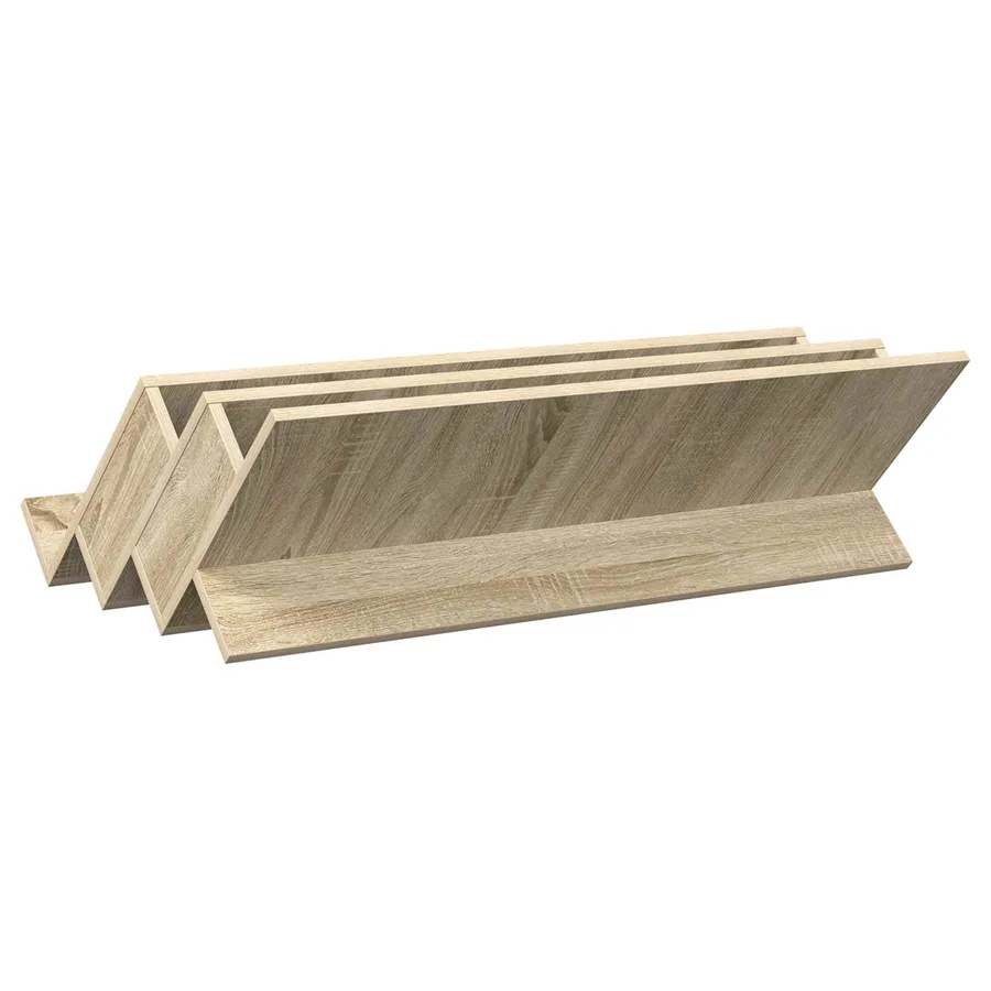 Étagère à magazines avec étagère Chêne Sonoma 90 x 53 x 28,5 cm - 7