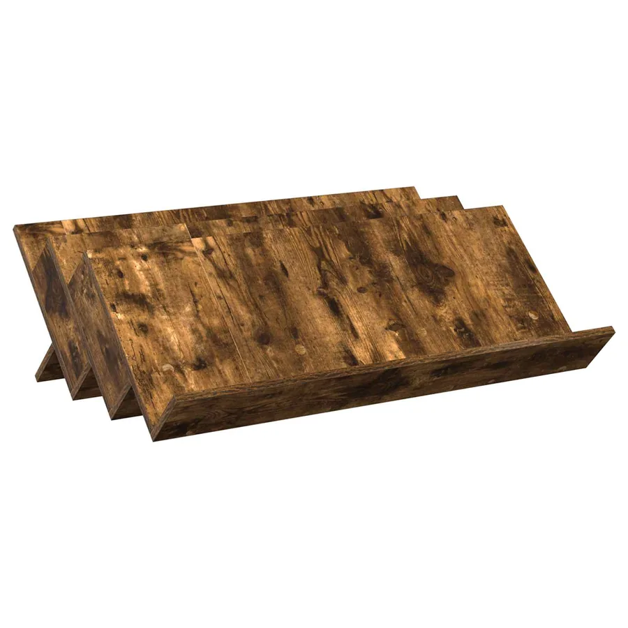 Étagère à magazines avec étagère Chêne fumé 90 x 53 x 28,5 cm - 2