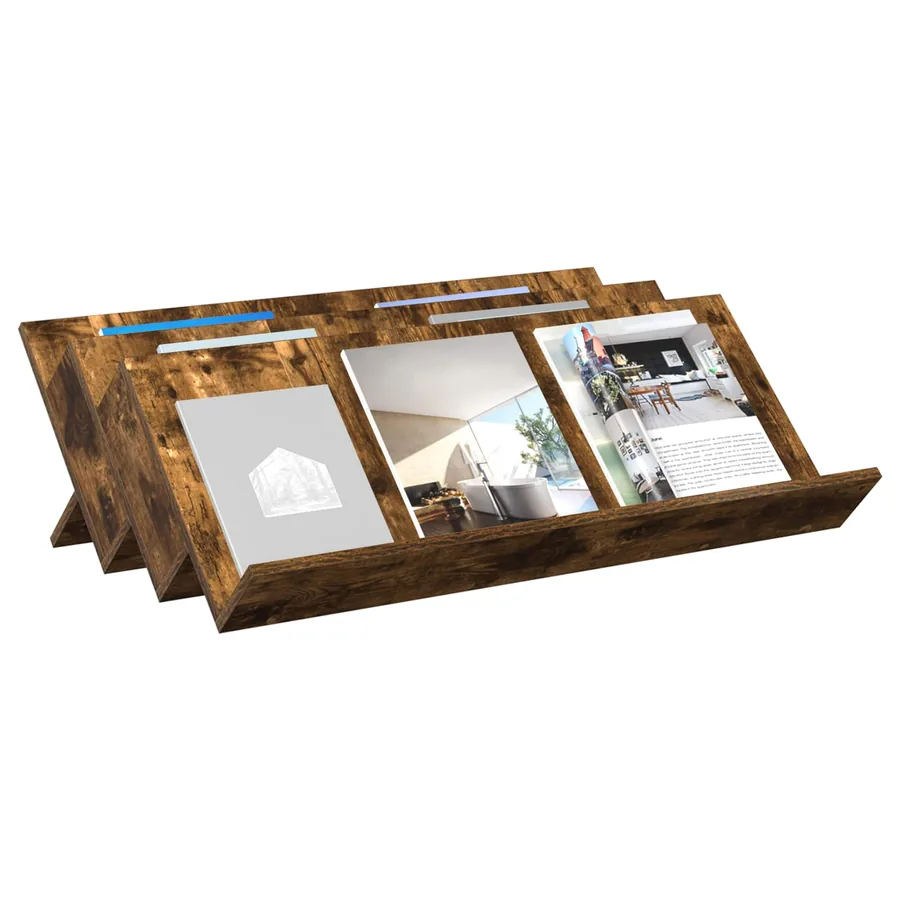 Étagère à magazines avec étagère Chêne fumé 90 x 53 x 28,5 cm - 3