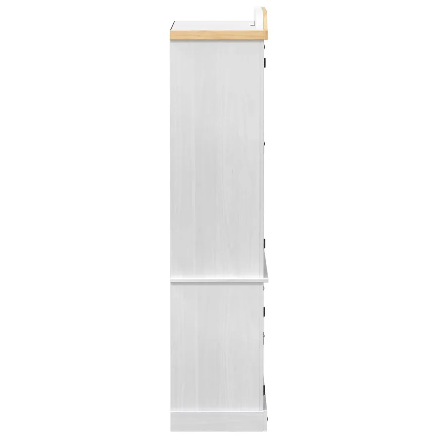 Vitrine Blanc 103,5 x 42 x 180 cm Pin massif - 5