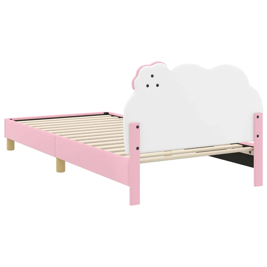 Cadre de lit pour enfants avec tête de lit Rose 90 x 200 cm PU - 7