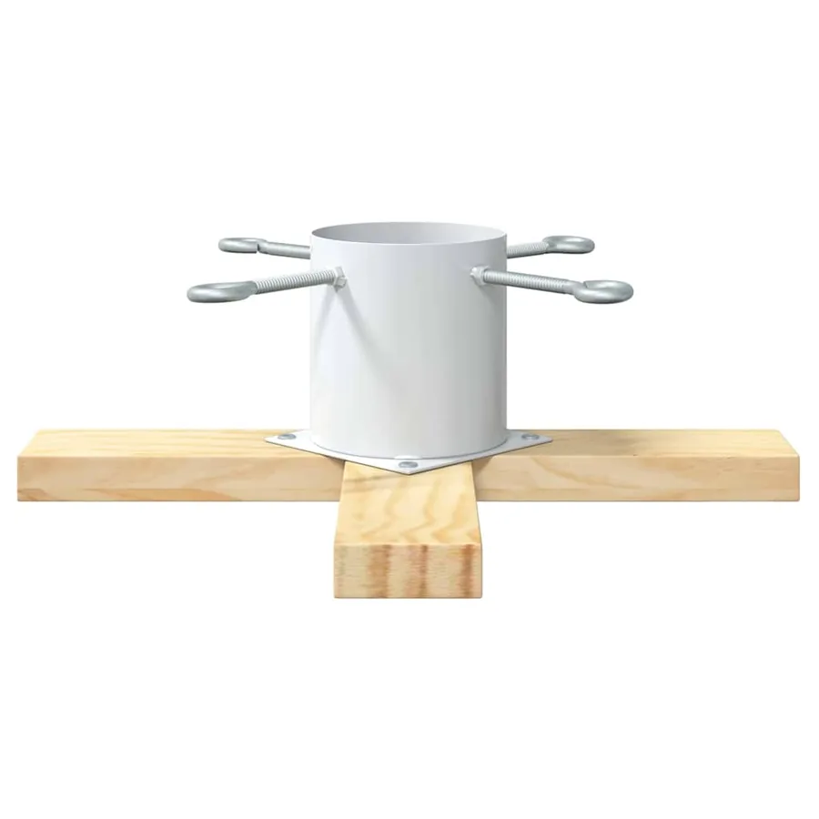 Pied de Sapin de Noël 1.73 Blanc 50 x 50 x 16 cm Pin massif - 5