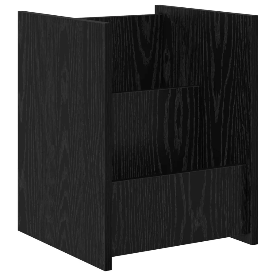 Étagère à magazines avec étagère Chêne noir 35 x 35 x 45 cm - 2