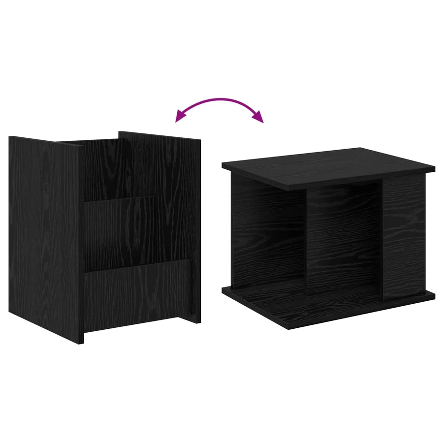 Étagère à magazines avec étagère Chêne noir 35 x 35 x 45 cm - 9