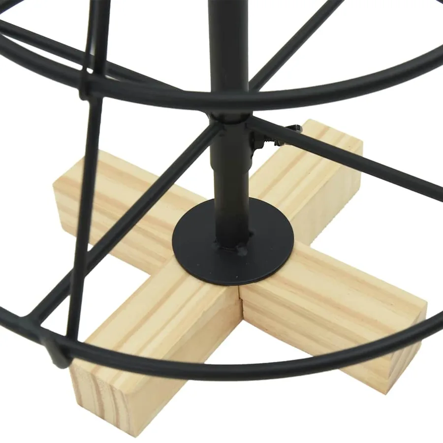 Arbre en cône de Noël avec support Noir 60 cm Acier - 8