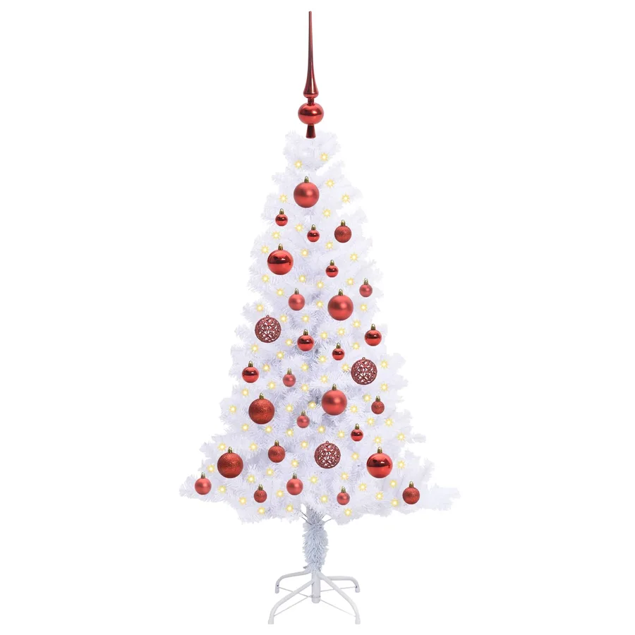 Sapin de Noël artificiel avec 150 LED Blanc 120 cm PVC et Acier - 3