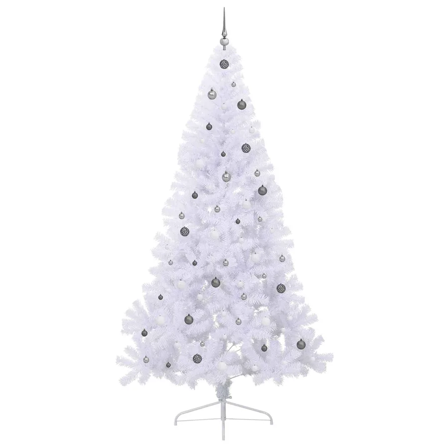 Sapin de Noël artificiel avec 300 LED Blanc 240 cm PVC et Acier - 4
