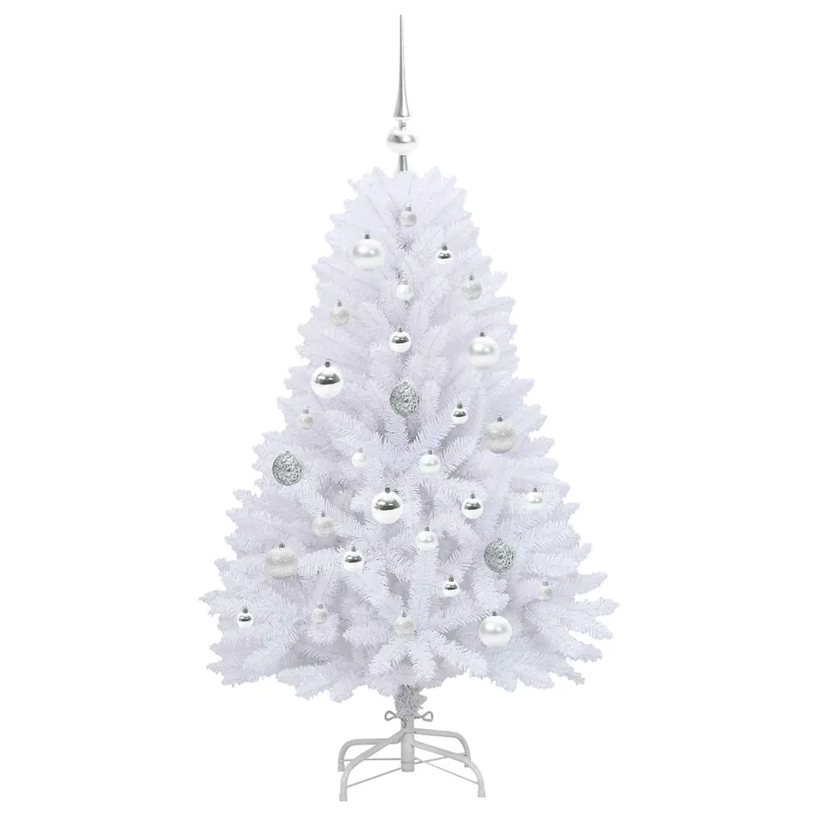Sapin de Noël Artificiel à Branches Articulées Blanc 120 cm - 4