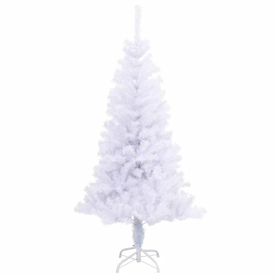 Sapin de Noël artificiel avec 150 LED Blanc 120 cm PVC et Acier - 5