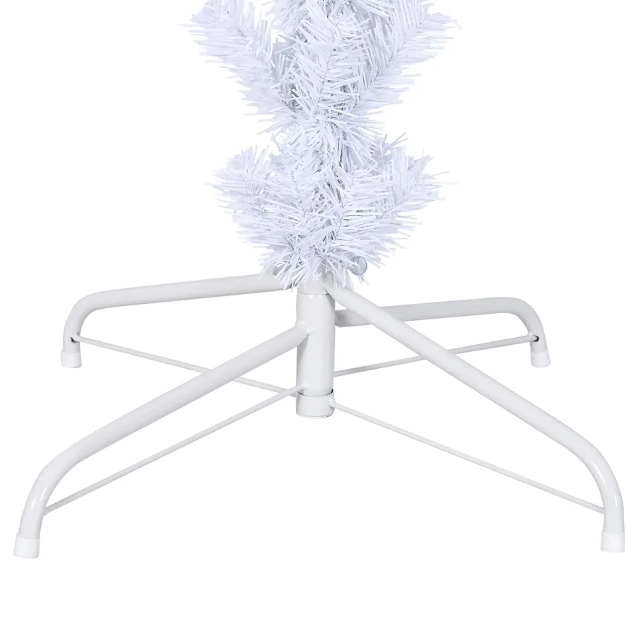 Sapin de Noël artificiel avec 300 LED Blanc 240 cm PVC et Acier - 12