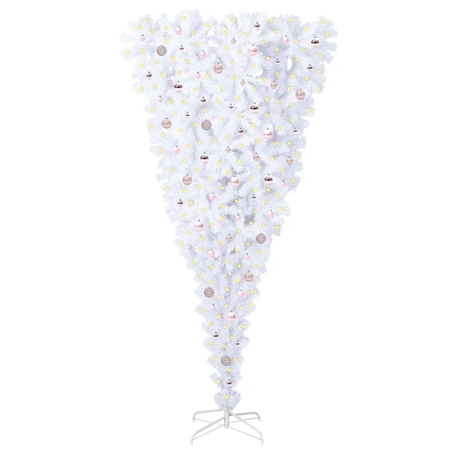 Sapin de Noël artificiel avec 300 LED Blanc 240 cm PVC et Acier - 3