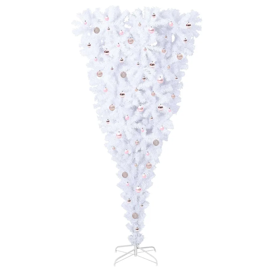 Sapin de Noël artificiel avec 300 LED Blanc 240 cm PVC et Acier - 4