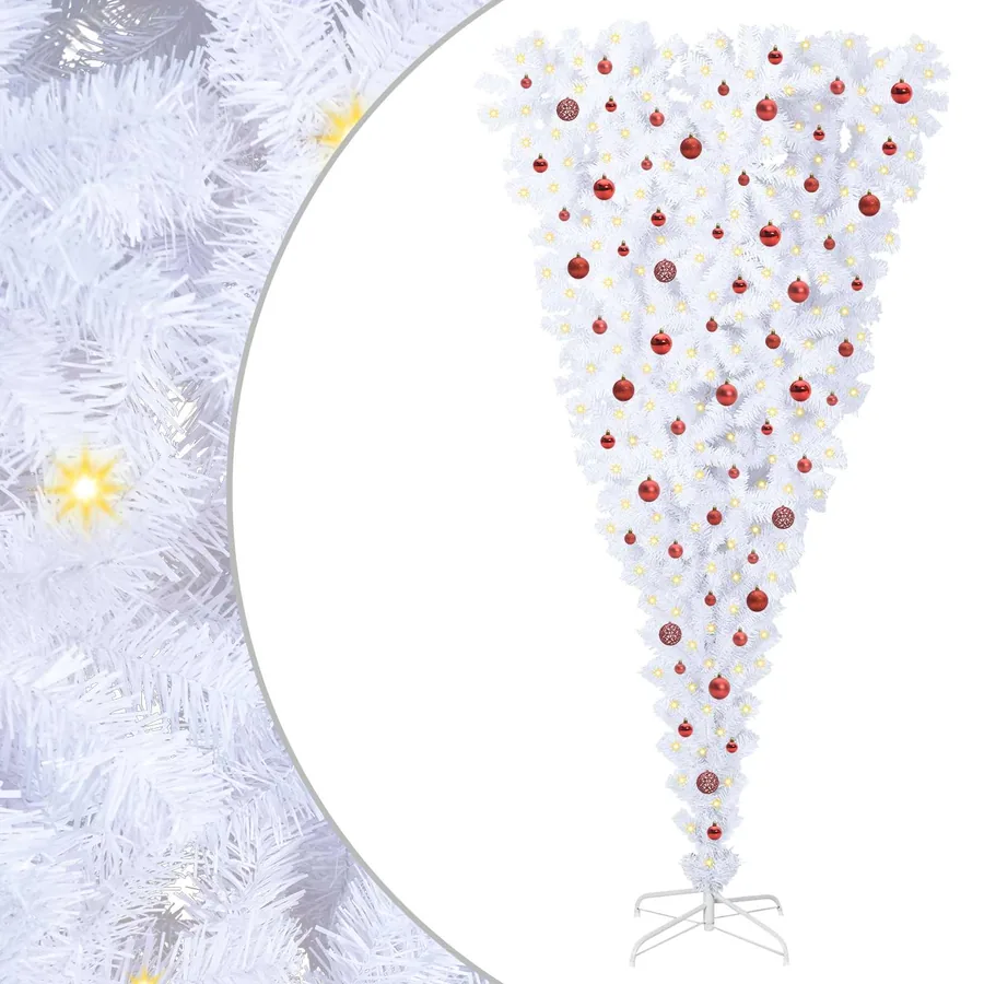 Sapin de Noël artificiel avec 300 LED Blanc 240 cm PVC et Acier - 2