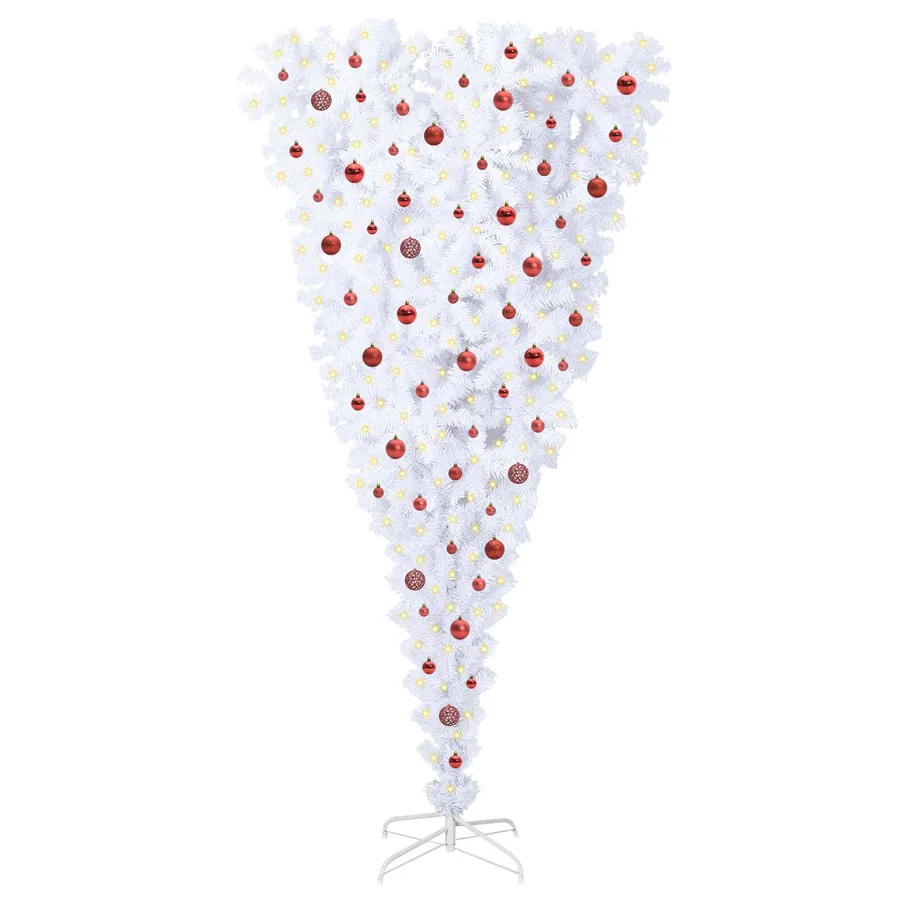 Sapin de Noël artificiel avec 300 LED Blanc 240 cm PVC et Acier - 3