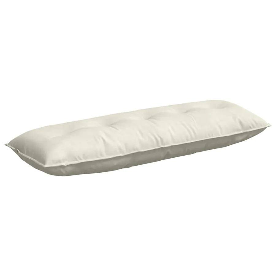 Coussin de Dos Crème 140 x 50 cm Tissu en velours côtelé - 2