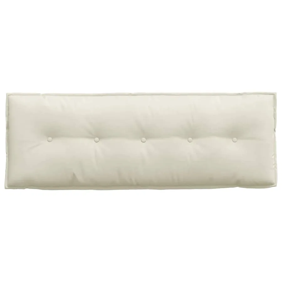 Coussin de Dos Crème 140 x 50 cm Tissu en velours côtelé - 6