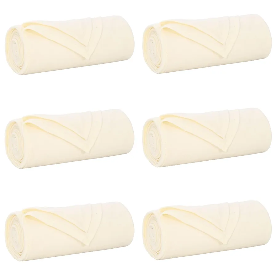 Couvertures à jeter 6 pcs Crème 200 x 150 cm Toison - 2