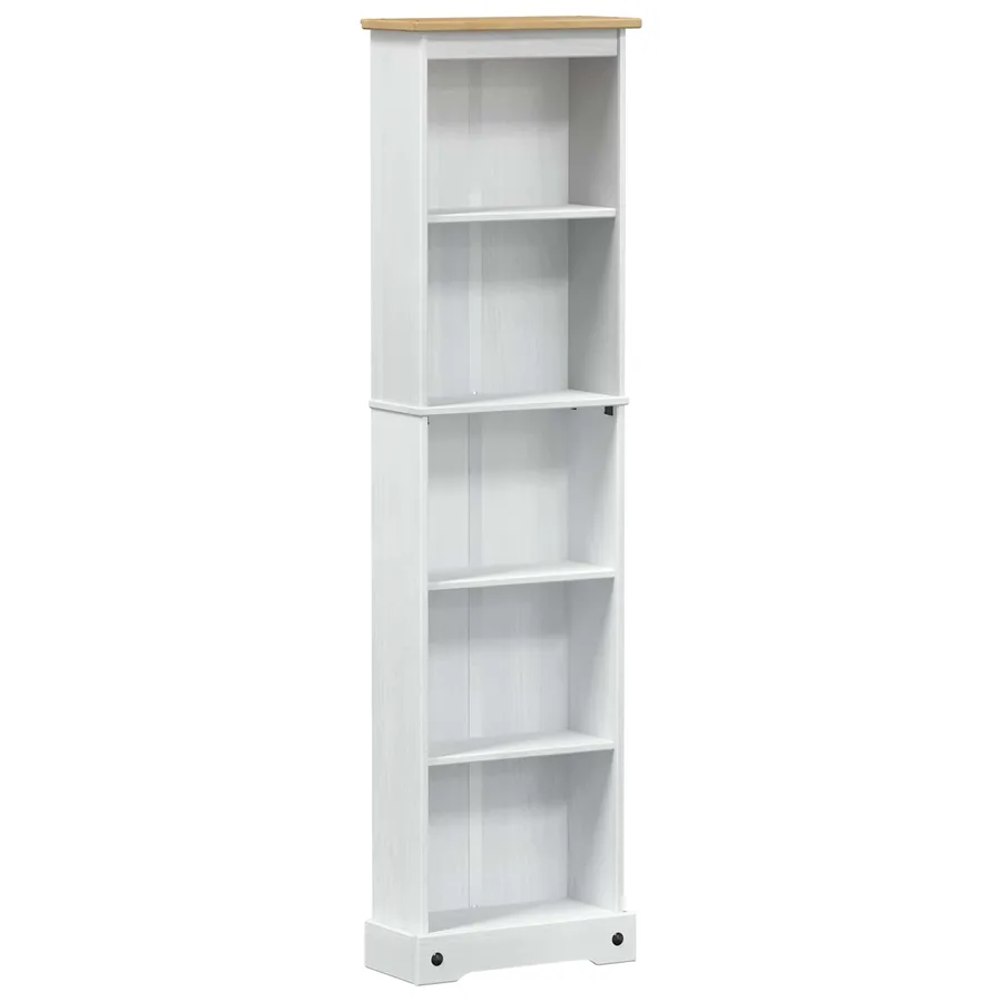 Bibliothèque Blanc 46 x 20 x 170 cm Pin massif - 2